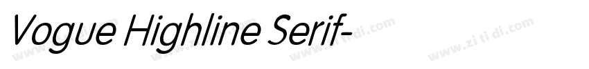 Vogue Highline Serif字体转换